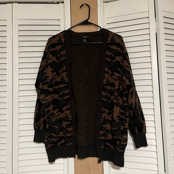 Camo Print Cardigan - Picture 1 of 5